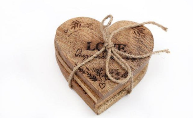 Heart Shaped Coasters - Set of Four