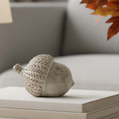 Neutral Ceramic Acorn
