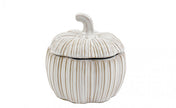 Neutral Beige Ceramic Pumpkin Storage Jar