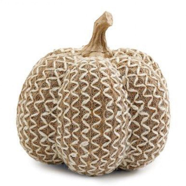Beige Zig Zag Pattern Pumpkin