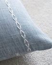Ocean Blue Woven Line Design Cushion Cover