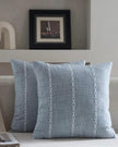 Ocean Blue Woven Line Design Cushion Cover