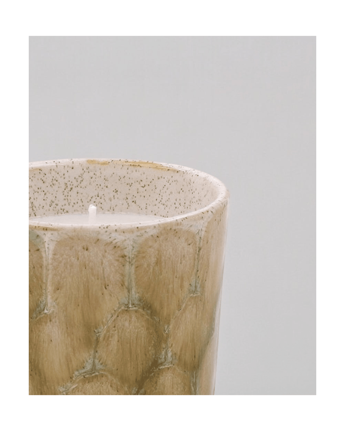 Olive Green Tortoise Shell Candle