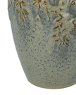 Olive Green Vine Detail Ceramic Vase
