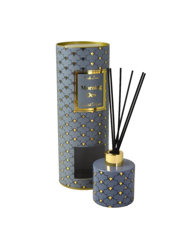 Oriental Heron Reed Diffuser in Gift Box Morning Dew Clean Cotton Scent - Lulu Loves Home