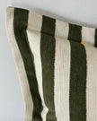 Orla Olive Green Stripe Cushion Cover