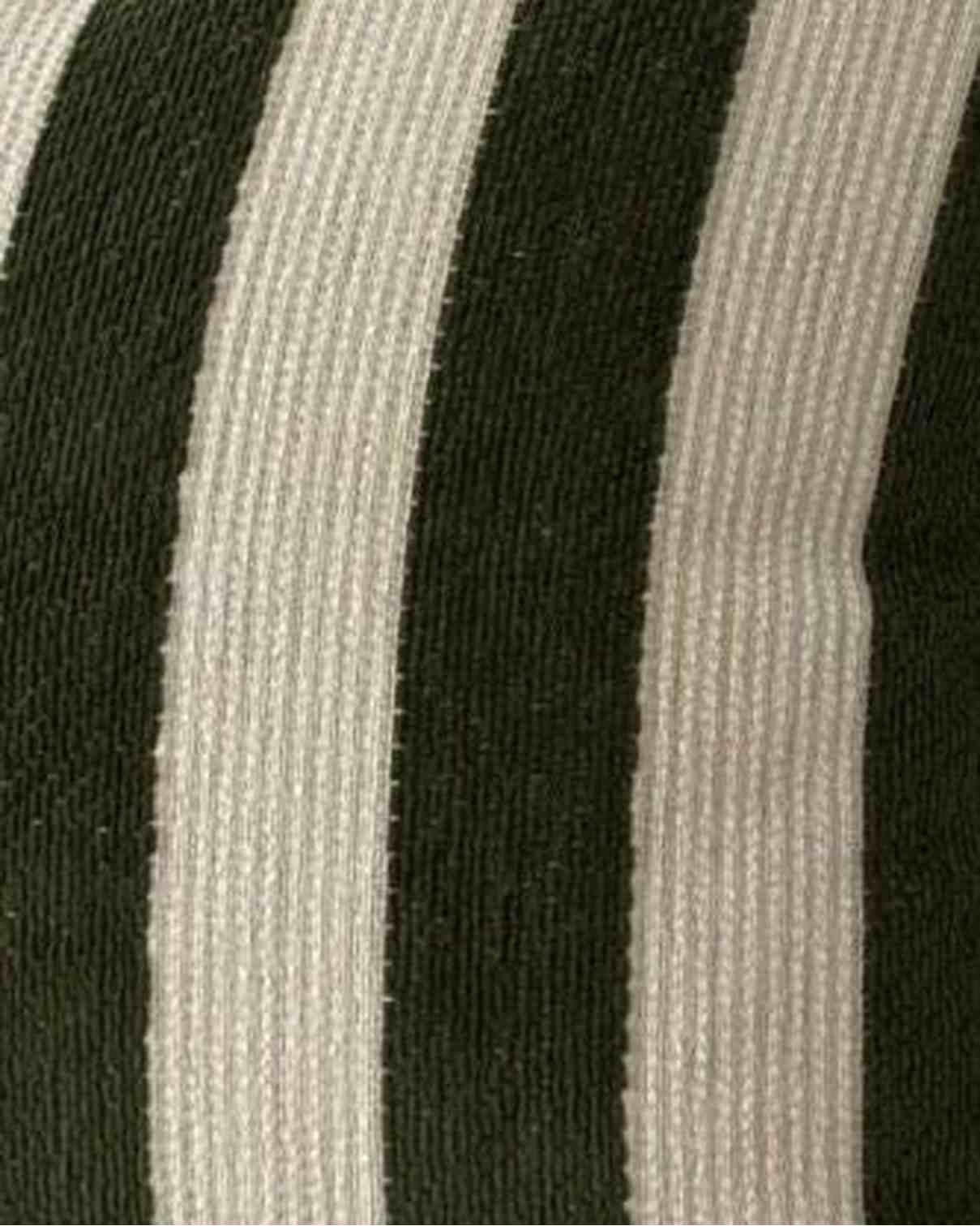 Orla Olive Green Stripe Cushion Cover