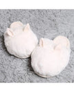 Oversized Cream Faux Fur Bunny Rabbit Slippers - Lulu Loves Home Lulu Loves Home 