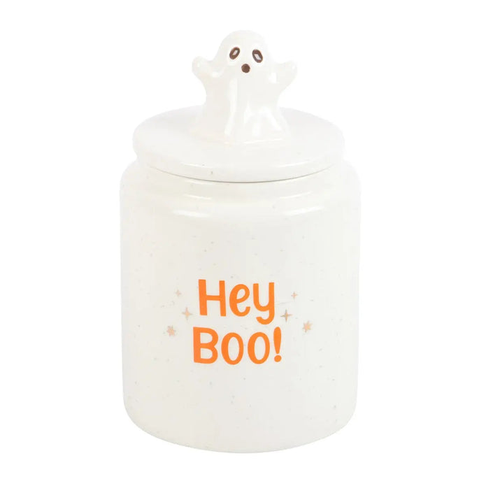 Hey Boo Ghost Ceramic Storage Jar