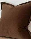 Emma Brown velvet cushion cover from Ellenvale Trade, soft furnishings with plush velvet fabric and decorative stitching.