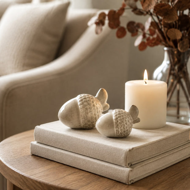 Neutral Ceramic Acorn