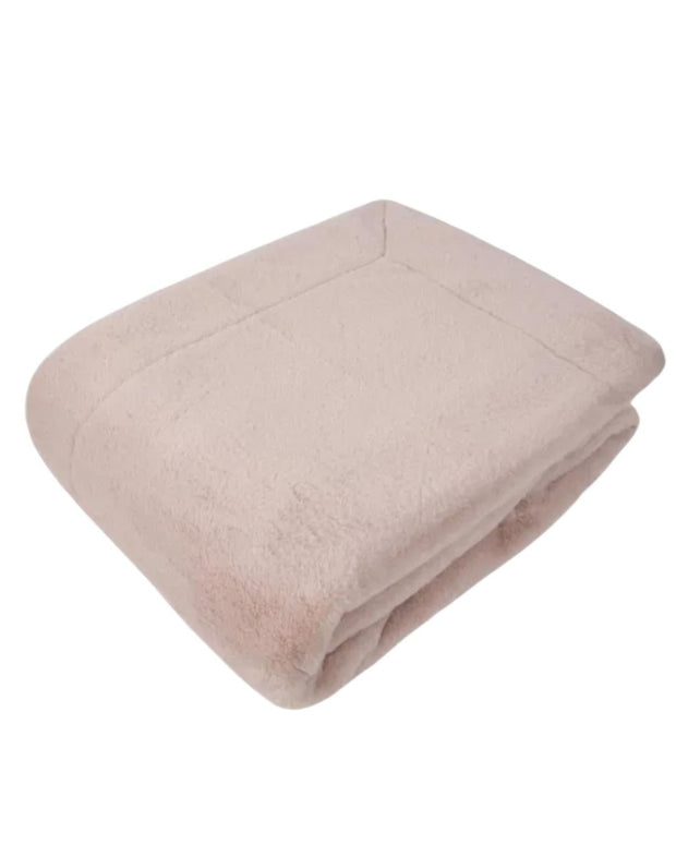 Pink Mia Fleece Blanket Throw