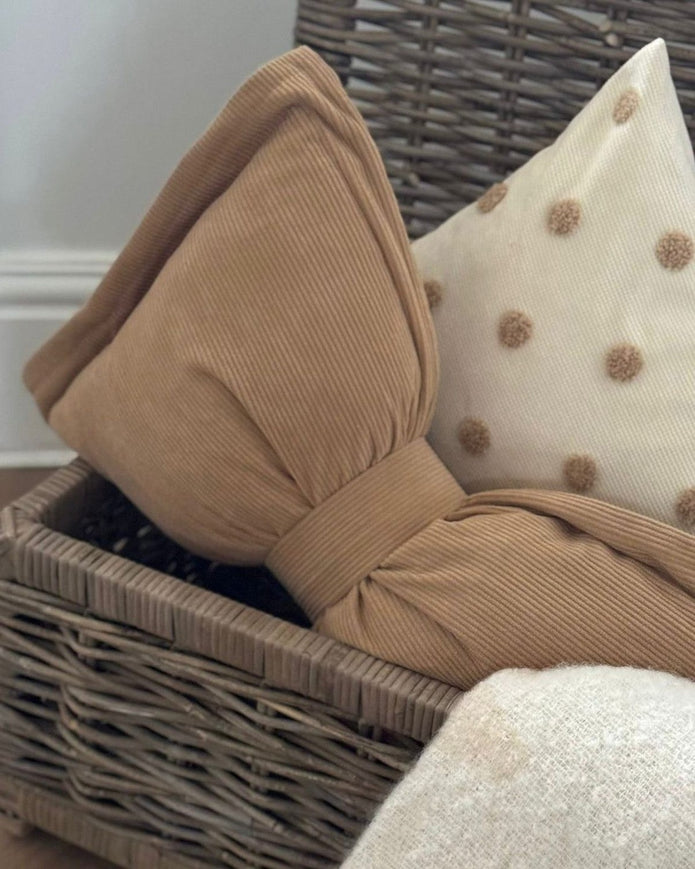 Polka Dot Beige Cushion Cover - PRE ORDER TWO WEEK DELIVERY