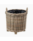 Rattan Kubu Luxury Lined Round Storage Baskets - PRE ORDER THREE WEEK DELIVERY