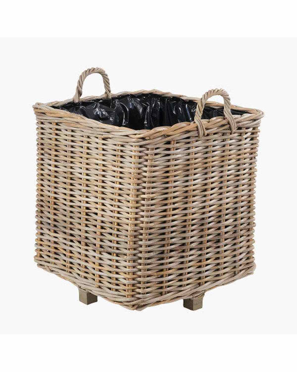 Rattan Kubu Luxury Lined Square Storage Baskets - PRE ORDER THREE WEEK DELIVERY