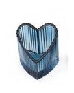 Ribbed Heart Tealight Holder