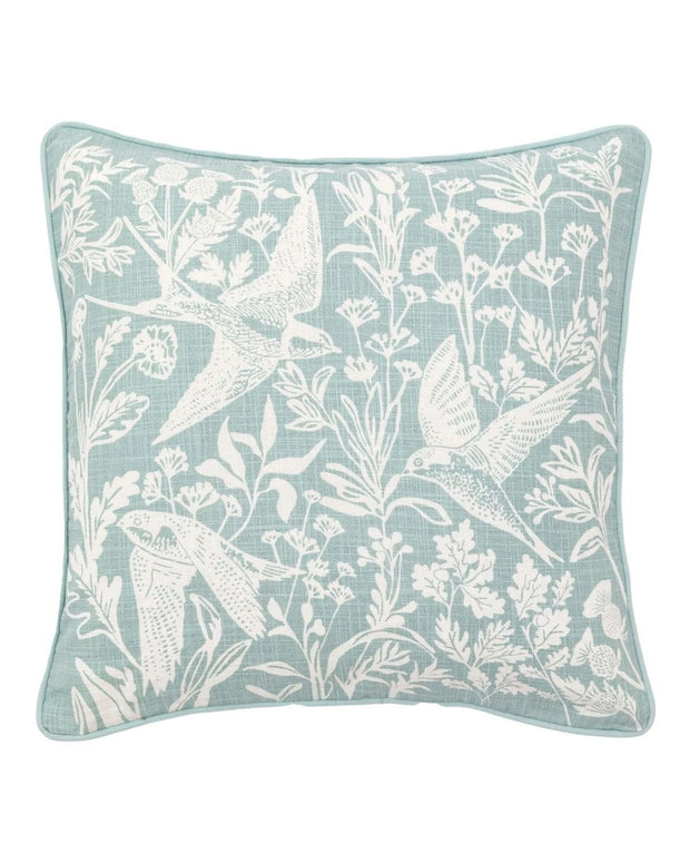 Rosley Birds Duck Egg Blue Cushion Cover