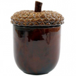 Brown Acorn Storage Pot