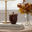 Brown Acorn Storage Pot