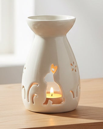 Sage Green Bunny Wax Melt & Oil Burner | Ceramic Easter Fragrance