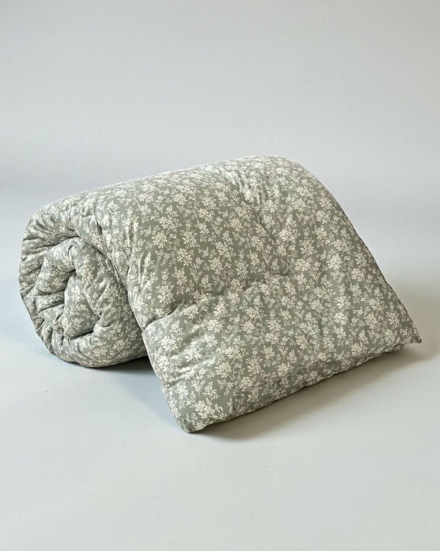 Sage Green Floral Queen Sized Quilt