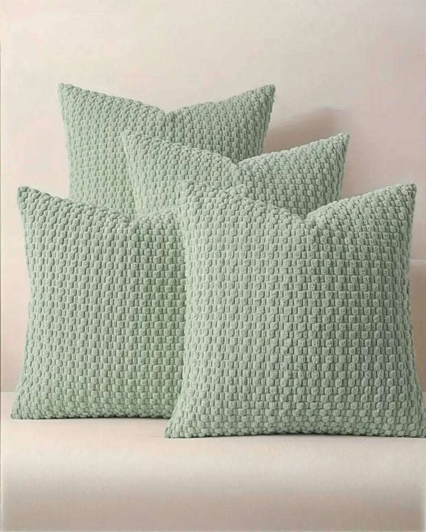 Sage Green Honeycomb Woven Design Cushion Cover - PRE ORDER TWO WEEK DELIVERY