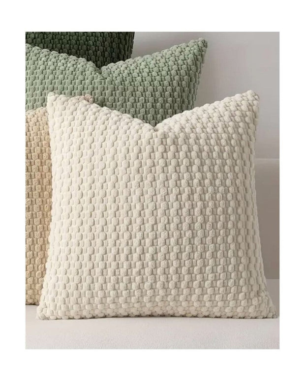 Sage Green Honeycomb Woven Design Cushion Cover - PRE ORDER TWO WEEK DELIVERY