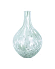Sage Green Tortoiseshell Glass Bulb Vase