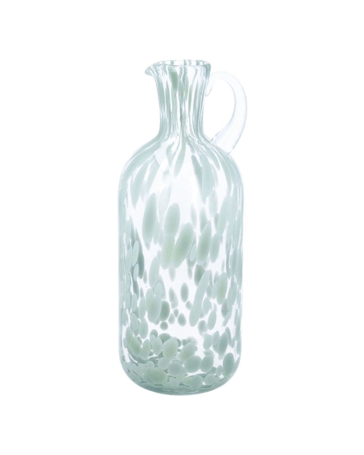Sage Green Tortoiseshell Glass Jug