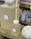 Sences Petra Small Reed Diffuser with Travertine Ball Top - White Alang Alang