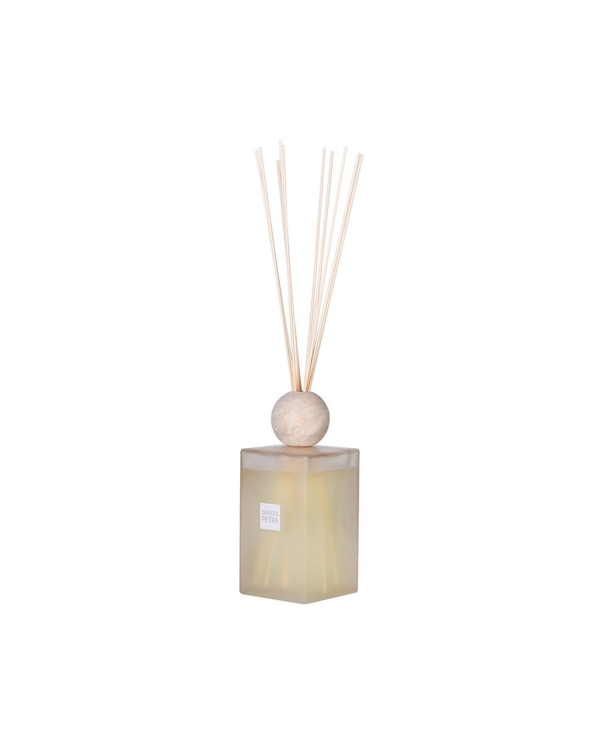 Sences Petre Extra Large Reed Diffuser with Travertine Ball Top - White Alang Alang