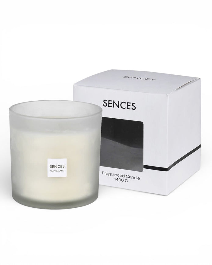 Sences White Large 3 Wick Candle - Alang Alang