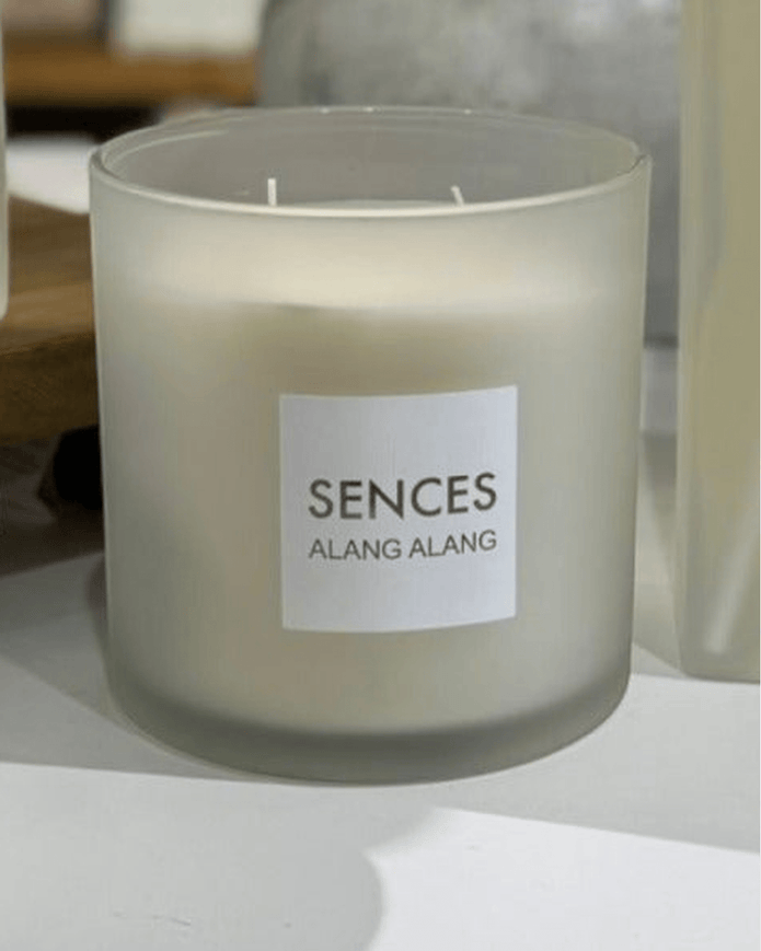 Sences White Large 3 Wick Candle - Alang Alang