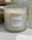 Sences White Large 3 Wick Candle - Alang Alang