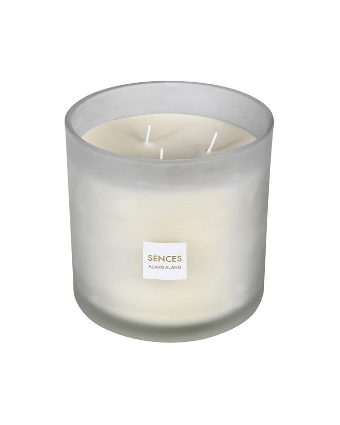 Sences White Large 3 Wick Candle - Alang Alang