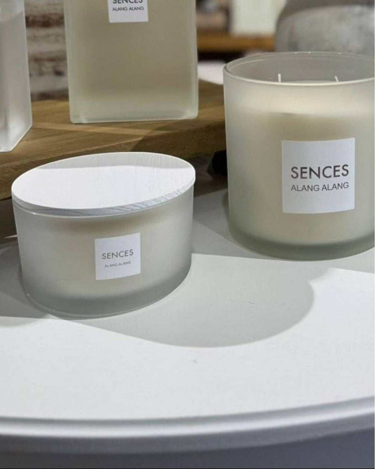 Sences White Large 3 Wick Candle - Alang Alang