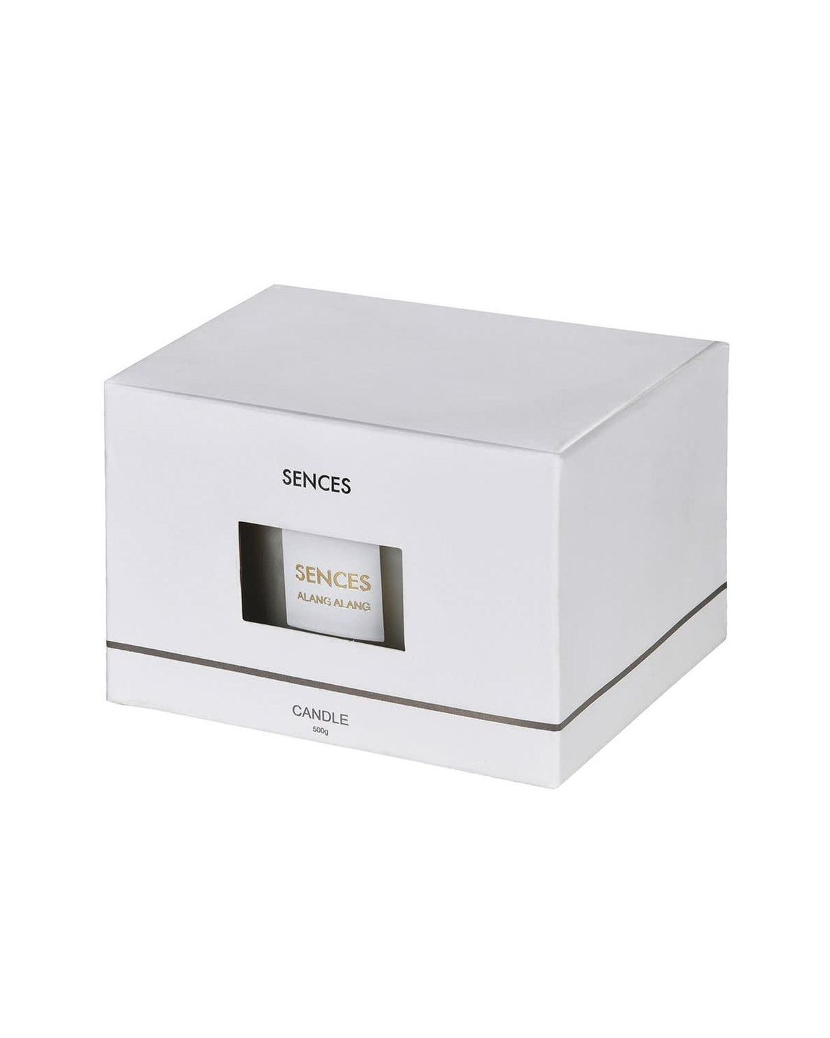 Sences White Large Lidded 4 Wick Candle - Alang Alang