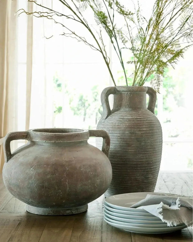 Siena Matt Brown Stone Pelike Vase - PRE ORDER FOUR WEEK DELIVERY - VasesVases - Lulu Loves Home