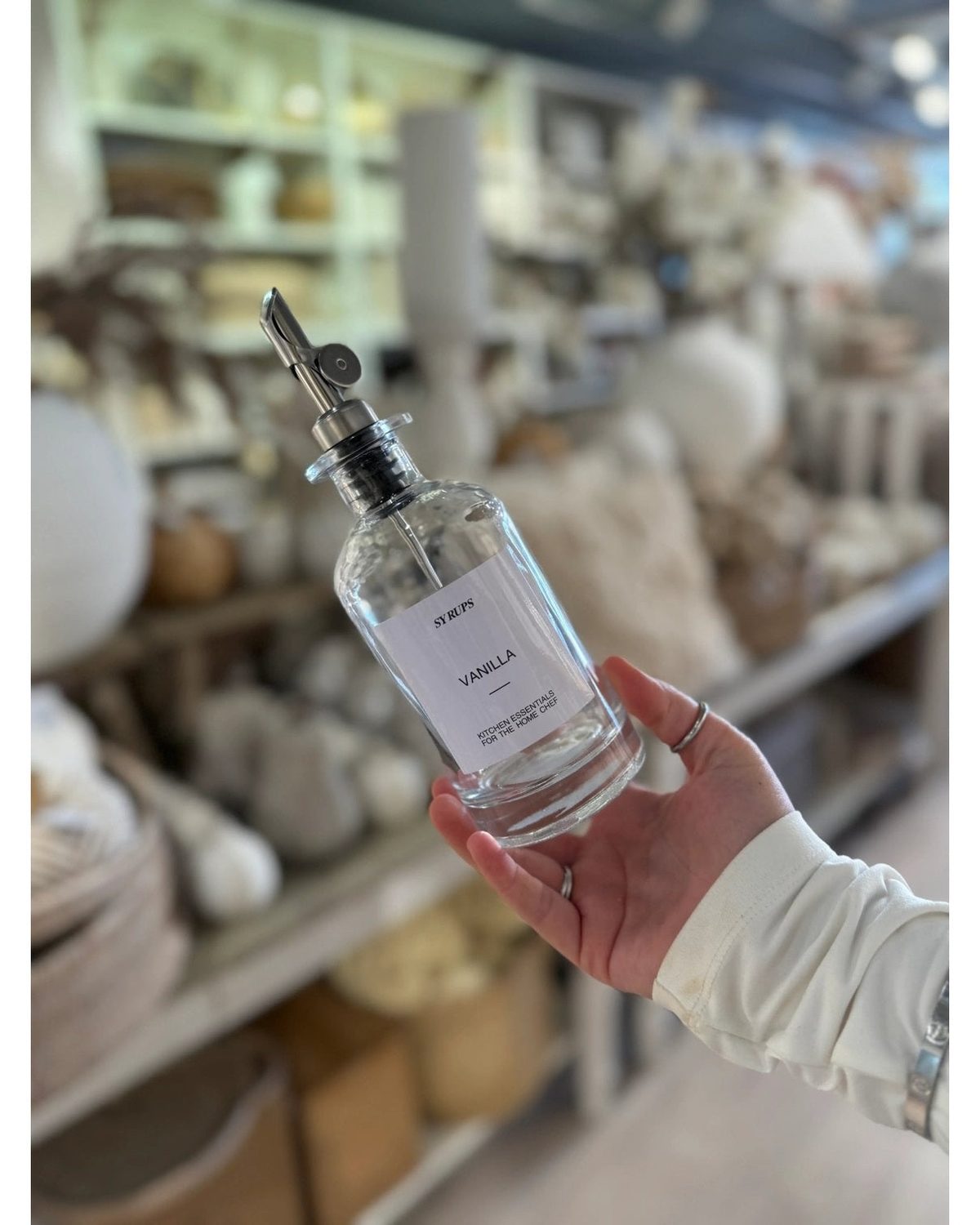 Silver Pump Dispenser For Coffee Syrup Or Oil - Kitchen & DiningKitchen & Dining - Lulu Loves Home