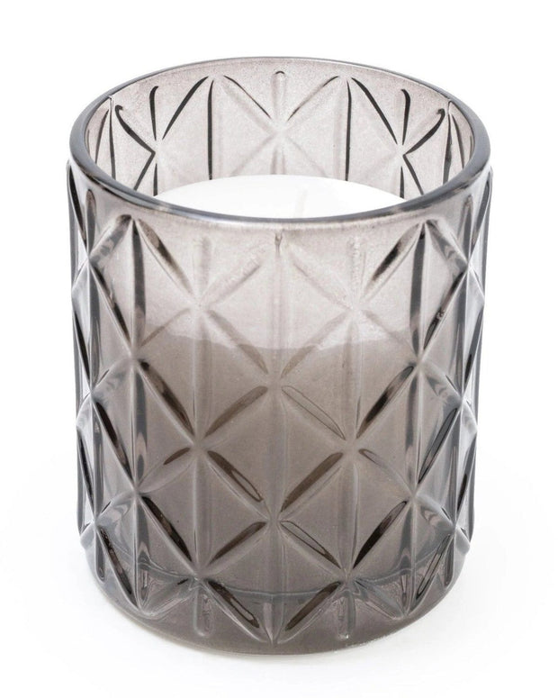 Smokey Black Large Diamond Glass Candle - Woodsage & Sea Salt