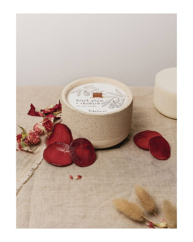 Soy Wax Candle - Black Plum & Rhubarb