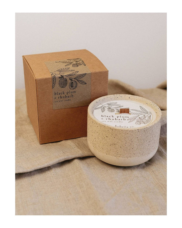 Soy Wax Candle - Black Plum & Rhubarb