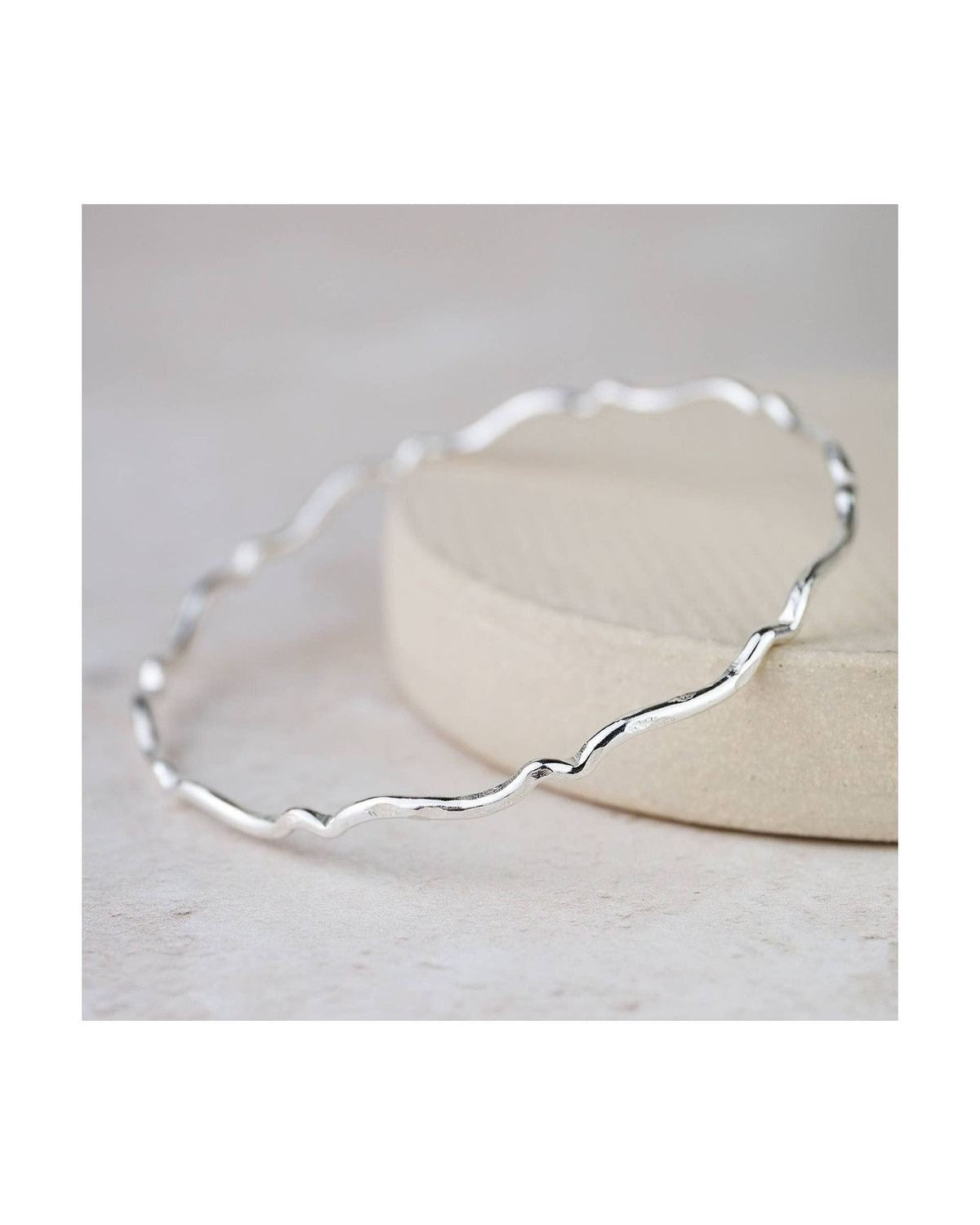 Sterling Silver Geo Scroll Bangle Bracelet