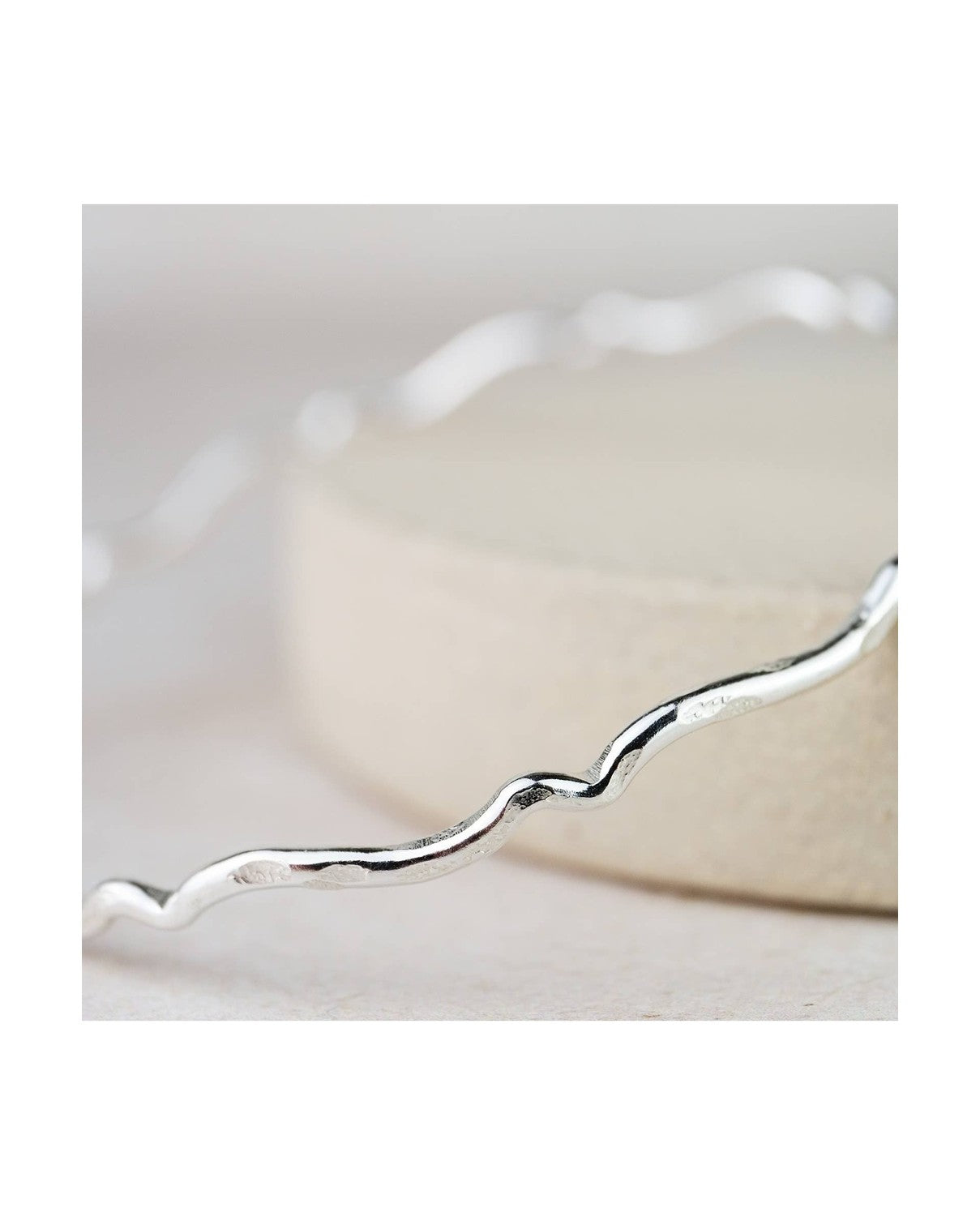 Sterling Silver Geo Scroll Bangle Bracelet