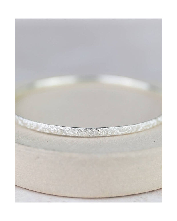 Sterling Silver Lace Bangle Bracelet