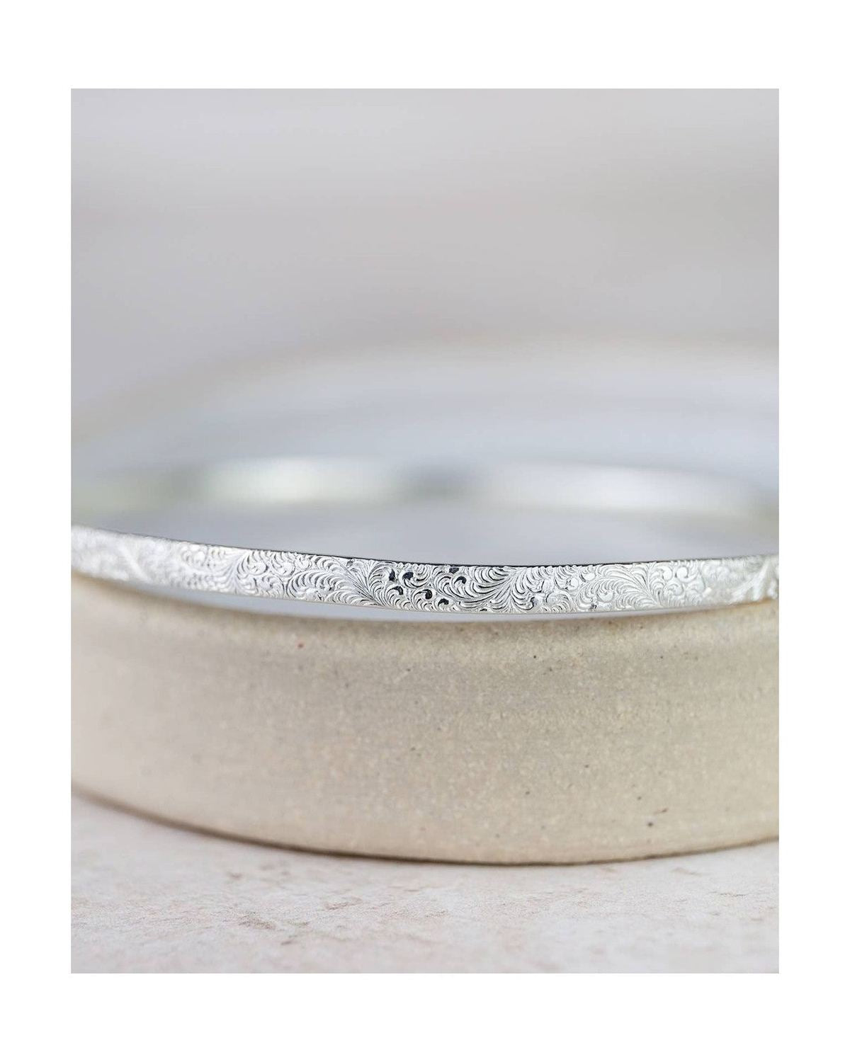 Sterling Silver Lace Bangle Bracelet