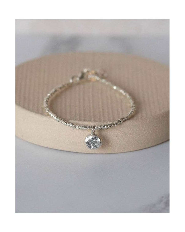 Sterling Silver Nugget Charm Bracelet