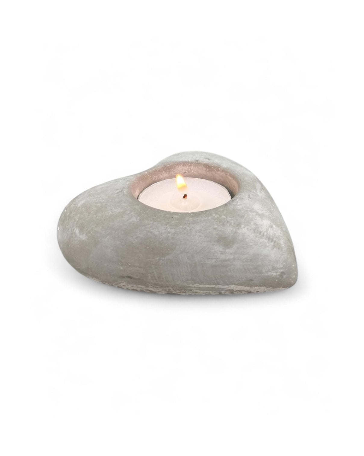 Stone Heart Tealight Candle Holder