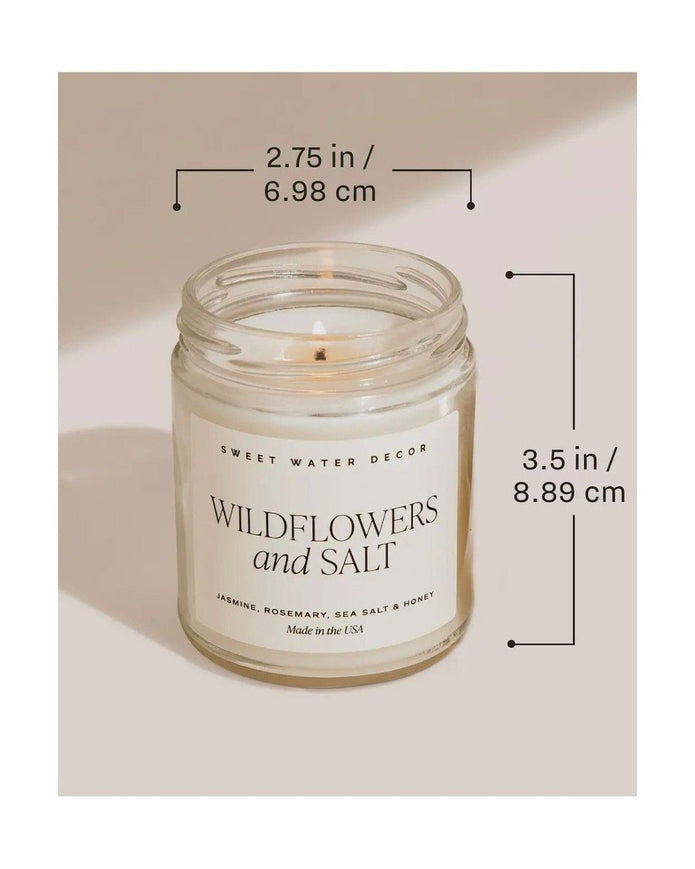 Sweet Water Decor - Clear Glass Candle Jar - Driftwood and Mahogany