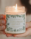 Sweet Water Decor - Clear Glass Candle Jar - Wildflowers and Salt
